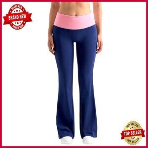 Flare Leggings Fold Over Bootcut Yoga Pants Cotton Blend Lounge Pants